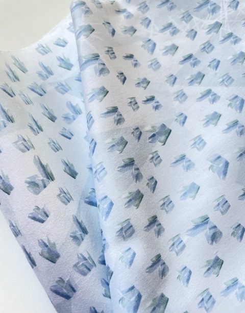 Ткань для скрапбукинга "Льдинки/Ice crystals" из коллекции Snow Queen, 30х70 см