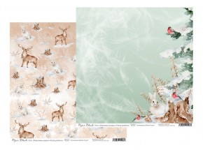 Лист "Морозные узоры/Frosty pattern", коллекция "Winter Forest", 30х30, 240 гр/м2